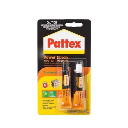 Pattex Power Epoksi Yapıştırıcı Şeffaf 2x11 ml